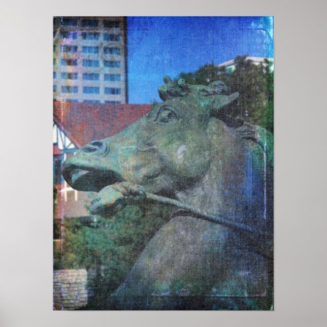 Póster Plaza de Blues del Caballo (Frente)