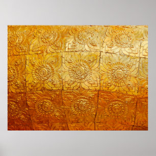 Póster Plaza de bronce con patternabstract, arte, gráfico