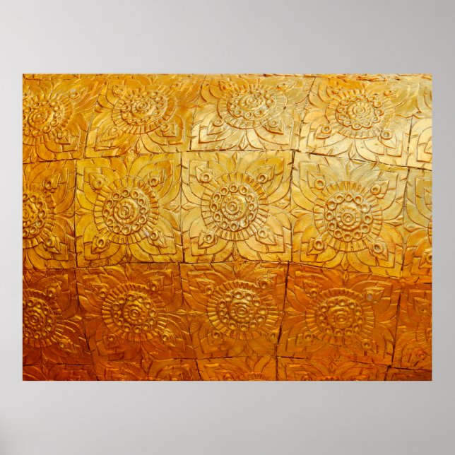 Póster Plaza de bronce con patternabstract, arte, gráfico (Frente)