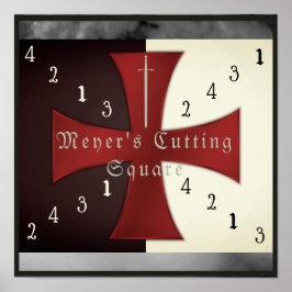 Póster Plaza de corte de Meyer - Cruz templaria
