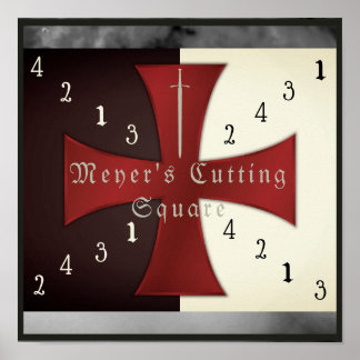 Póster Plaza de corte de Meyer - Cruz templaria