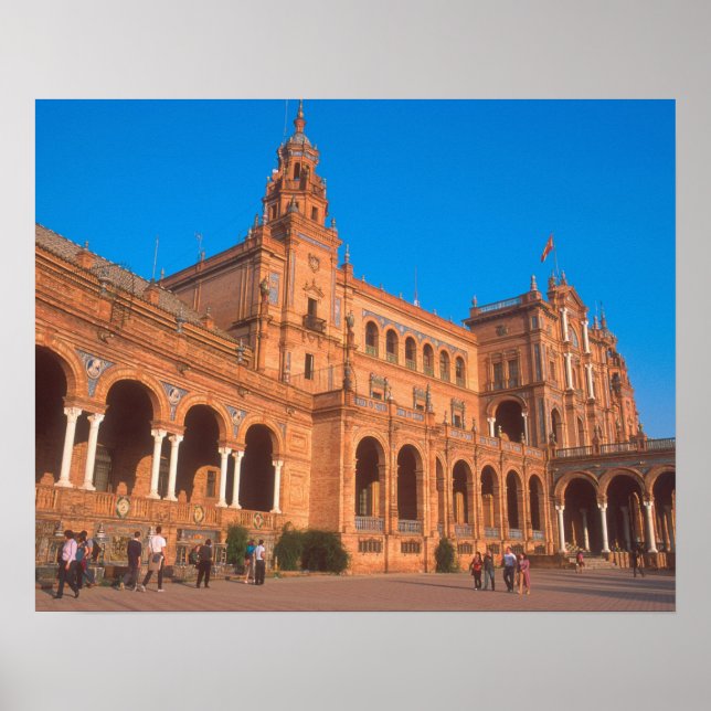Póster Plaza de España en Sevilla. (Frente)