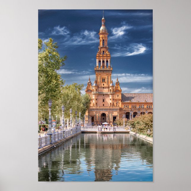 Póster Plaza de España en Sevilla, España (Frente)