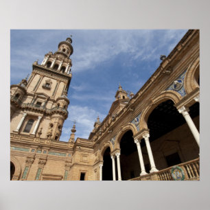 Póster Plaza de España, Sevilla, Andalucía, España
