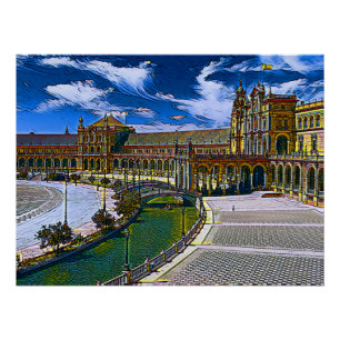 Póster Plaza de España - Sevilla España
