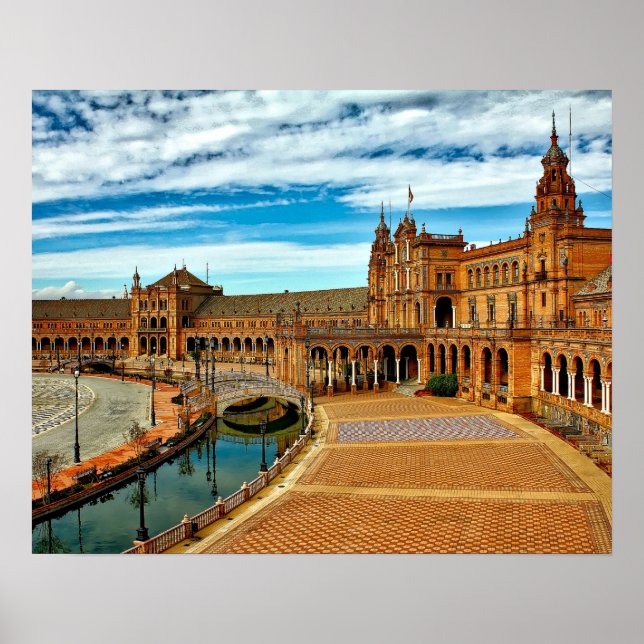 Póster Plaza de España, Sevilla. España (Frente)