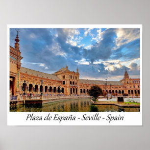 Póster Plaza de España Sevilla España Europa
