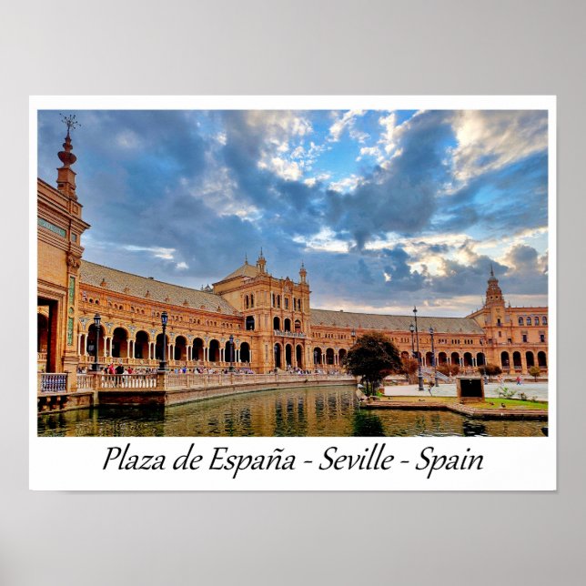 Póster Plaza de España Sevilla España Europa (Frente)