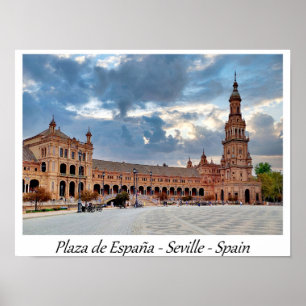Póster Plaza de España Sevilla España Europa