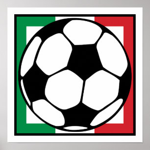 Póster plaza de futbol. italia.