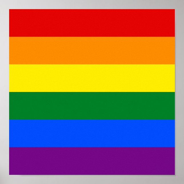 Póster Plaza de la bandera arco iris del Orgullo Gay LGBT (Frente)
