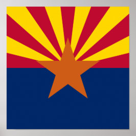 Póster Plaza de la bandera de Arizona