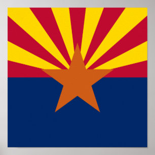 Póster Plaza de la bandera de Arizona