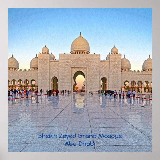 Póster Plaza de la Gran Mezquita Sheikh Zayed (Frente)
