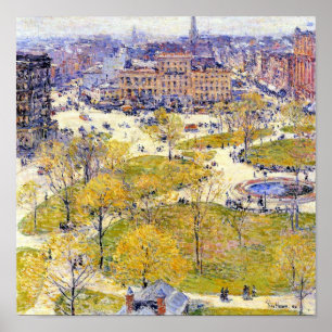Póster Plaza de la Unión en primavera por Frederick Child