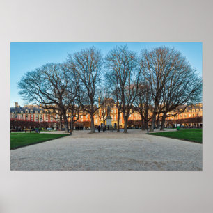 Póster Plaza de los Vosgos en París - Francia