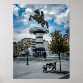Póster Plaza de Macedonia en Skopje