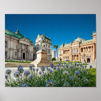 Póster Plaza de Mayo Buenos Aires Argentina Watercolor