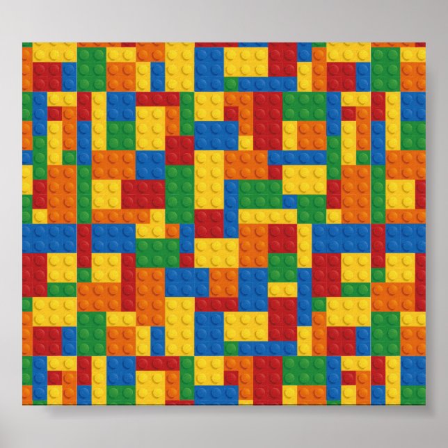 Póster PLAZA DE RECTÁNGULOS COLORIDOS Y gráficos del vect (Frente)