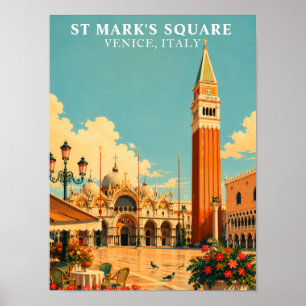 Póster Plaza de San Marcos Venecia Italia Piazza San Marc