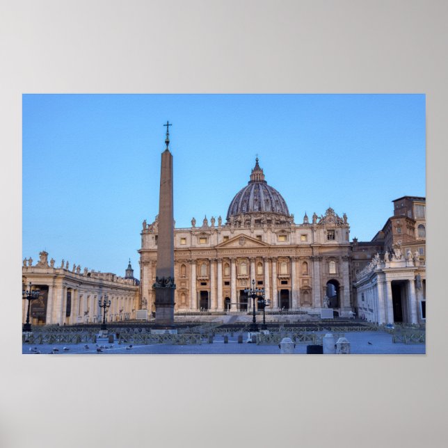 Póster Plaza de San Pedro en Ciudad del Vaticano - Roma,  (Frente)