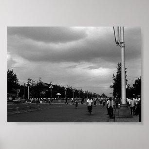 Póster Plaza de Tiananmen en la calle Pekin de China