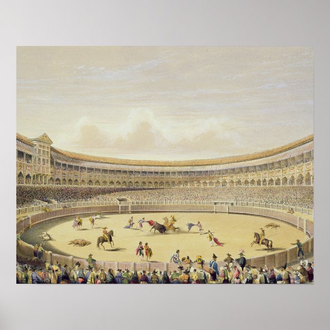 Póster Plaza de Toros de Madrid, 1865 (color litho) (Frente)