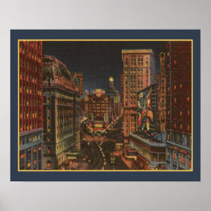 Póster Plaza de Vintage Times