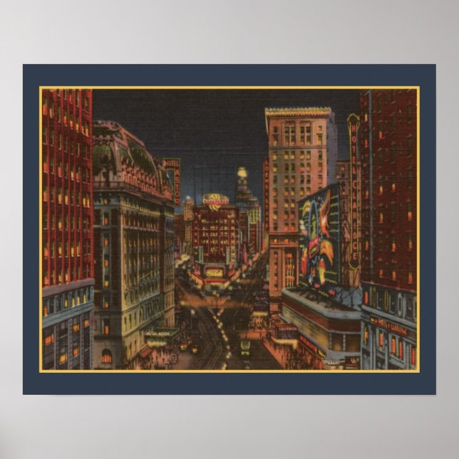 Póster Plaza de Vintage Times (Frente)