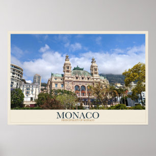 Póster Plaza del Casino en Montecarlo, Mónaco
