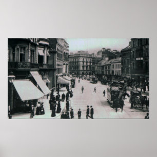 Póster Plaza del castillo, Belfast, c.1902