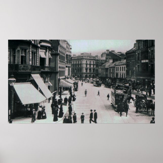 Póster Plaza del castillo, Belfast, c.1902 (Frente)