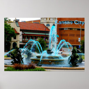 Póster Plaza del club de campo de Kansas City