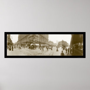 Póster Plaza del Herald, foto de NYC 1907