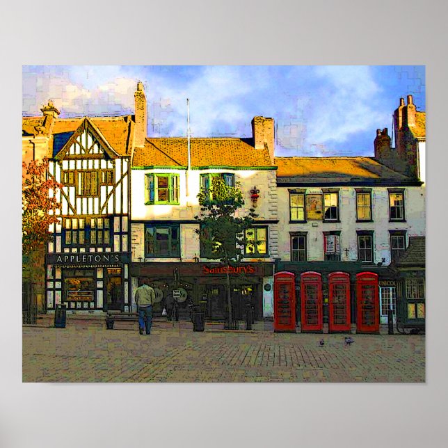Póster Plaza del mercado de Ripon (Frente)