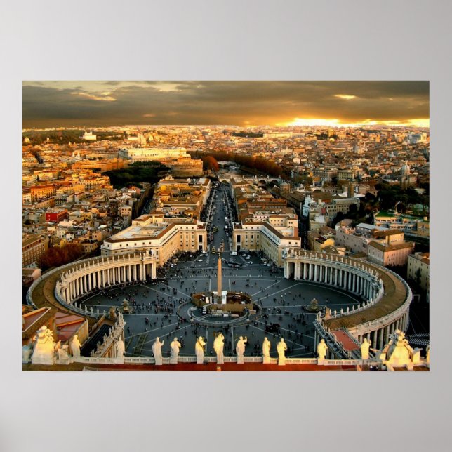 Póster Plaza del Vaticano de San Pedro (Frente)