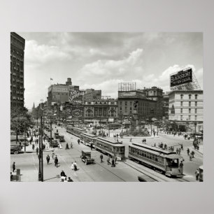 Póster PLAZA DETROIT c. 1910