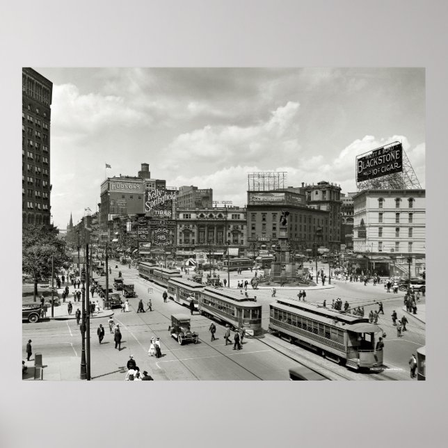 Póster PLAZA DETROIT c. 1910 (Frente)