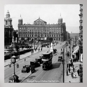 Póster Plaza Donegall, Ayuntamiento de la ciudad de Belfa