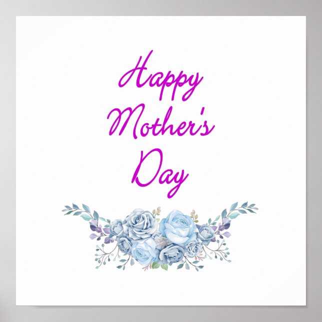 Póster plaza feliz del día de la madre (Frente)