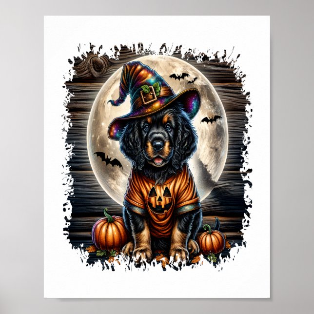 Póster Plaza Halloween de Setter Dog (Frente)