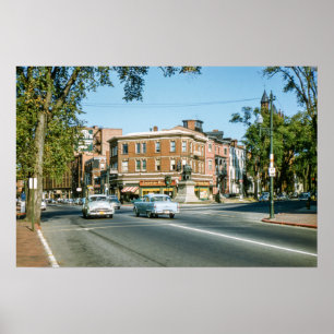 Póster Plaza Longfellow, años 50