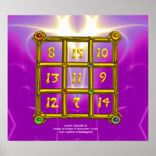Póster PLAZA MÁGICA 33, violeta rosada púrpura
