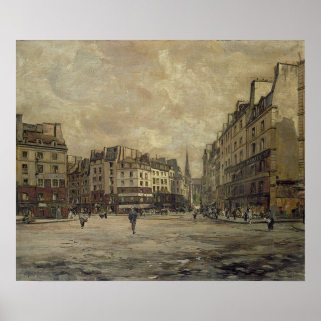 Póster Plaza Maubert, París, 1888 (Frente)