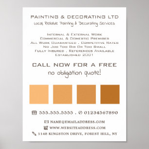 Póster Plaza Ombre naranja, pintador y decorador