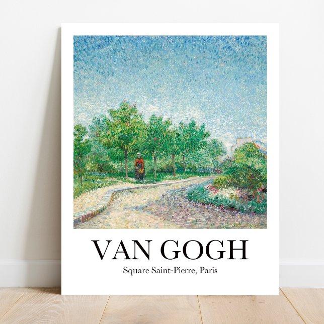 Póster Plaza Saint-Pierre, París por Vincent Van Gogh (Own a Parisian slice of Van Gogh! "Square Saint-Pierre" poster)