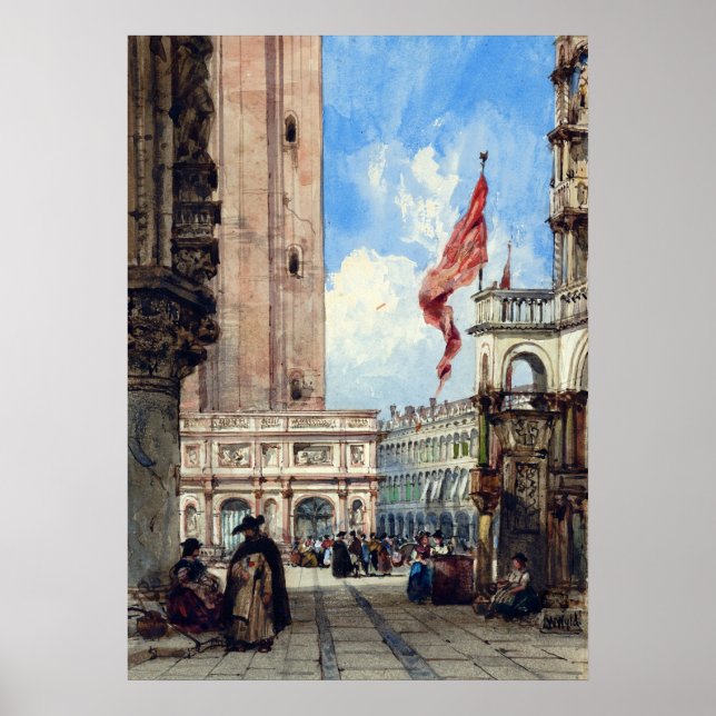 Póster Plaza San Marcos, Venecia, (Frente)
