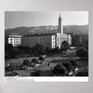 Póster Plaza, Sather Gate from Dwinelle Roof, 1966
