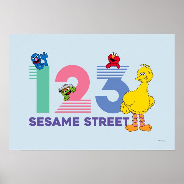 Póster Plaza Sésamo 123 (Frente)