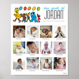 Póster Plaza Sésamo Pals Globos Un año de 12 meses